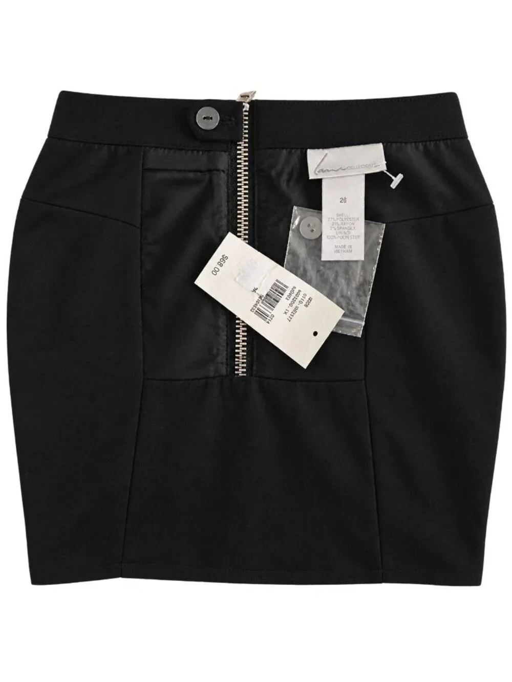 Lane Collection black professional black lined skirt size 26 NWT
